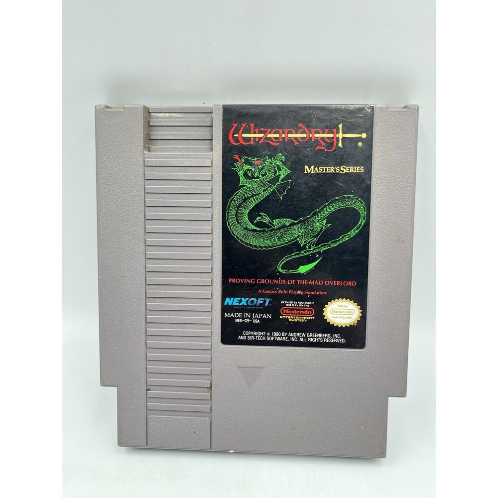 Wizardry: Proving Grounds of the Mad Overlord Nintendo NES Authentic Fast Ship!